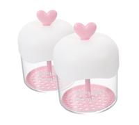 FOMIYES Produttore Di Schiuma Viso Trasparente 2 Pezzi Design a Cuore, Flacone Schiumogeno Per Detergente Liquido Multiuso, Meccanismo Compressione Innovativo Per Della Pelle in Casa e Viaggio
