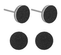 FOMIYES Punte per Trapano per Unghie a Disco Abrasivo Set da 2 Punte Piatte con Dischi Sostituibili Kit Levigatura Unghie per Manicure Russa Professionale e Uso Domestico