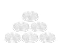 FOMIYES Rane a Fiore Rotonde Trasparenti Ventosa Set 6 Pezzi Portafiori Giapponese Spilla per Composizioni Floreali Fai da Te Supporto Galleggiante per Piante Acquatiche e Decorazioni