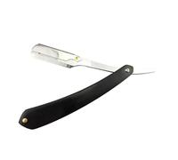 FOMIYES Rasoio Manuale Uomo Con Manico Nero in Legno Tagliente in Acciaio Per e Portatile Per Barba Baffi e Rifinitura Capelli Uso Professionale e Viaggio