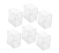FOMIYES Scatole Per Orologi Trasparenti Quadrate Supporto Interno Antigraffio, Set Da 6 Pezzi, Custodia Portagioie Leggera e Robusta, Per Esposizione e Trasporto Quotidiano