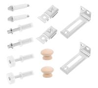 FOMIYES Set 1 Cerniere Pivotanti per Porte a Soffietto in Metallo Resistente con Staffe Superiori e Perni Guida Kit Completo per Porte Pieghevoli Armadi Installazione per Ingressi