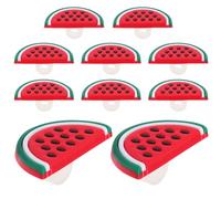 FOMIYES Set 10 Accessori Cannucce Riutilizzabili Tappi Decorativi a Forma di Anguria, Ciondoli per Cannucce in Silicone Alimentare, Decorazioni per Feste e Riunioni