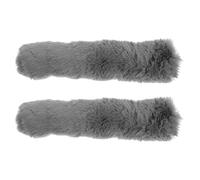 FOMIYES Set 2 Copri Manici Peluche per Borse, Imbottiture Tracolla Morbide e Resistenti, Cuscinetti Protettivi per Cinghie Borsa da Viaggio e Uso Quotidiano, Colore Grigio Scuro,