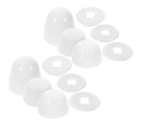 FOMIYES Set 2 Pezzi Copribulloni Wc in Plastica Abs, Tappi per Viti a Pressione per Sanitari, Copertura di Finitura Resistente e Facile da Installare per Bagno e Ufficio