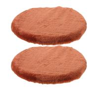 FOMIYES Set 2 Pezzi Copriwater Morbido in Peluche Lavabile in Lavatrice, Coprisedile WC da Bagno Imbottito Antipolvere, Protezione per Coperchio Water Rotondo, Comfort e Calore per