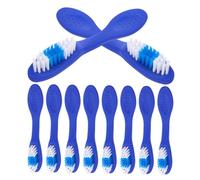 FOMIYES Set 20 Spazzolini da Denti Blu con Manico Corto e Setole Morbide per Uso in Strutture Psichiatriche, Carcere e Luogo di Detenzione, Multifunzionali per Pulizia Gioielli