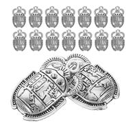 FOMIYES Set 25 Pezzi Ciondoli in Metallo a Forma di Coleottero Egizio con Cristallo, Accessori per Braccialetti e Collane Fai da Te, Ornamenti Artigianali per Gioielli Vintage e Creazioni