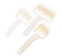 FOMIYES Set 3 Pezzi Rulli per Impasto Pizza e Pane in Plastica Portatile con Punte Perforatrici per Rimuovere Vesciche, Utensili per Cucina e Pasticceria Professionale