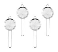 FOMIYES Set 4 Colini da Cucina in Acciaio Inossidabile 8,5 Cm, Colino per Cocktail e Tè a Maglia Fine, Filtro per Olio Bollente, Utensile da Cucina per Casa, Ristorante e Bar