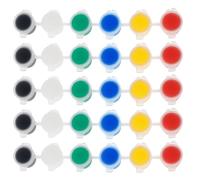 FOMIYES Set 50 Pezzi Barattoli Vernice Vuoti da 3 Ml, Strisce Contenitori Pittura Compatti per Acquerelli, Forniture Pittura per Scuola, Arte e Hobby, Portatili e Famiglie