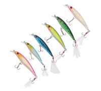 FOMIYES Set 6 Esche Artificiali Affondanti 8G Esche Finte Riutilizzabili per Pesca in Acqua e Salata Strumento Professionale Compatto per Laghi Fiumi e Mare