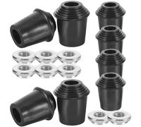 FOMIYES Set 8 Manicotti di Ricambio per Piedini Batteria in Gomma e Metallo, Cuscinetti Supporto Grancassa Antiscivolo, Accessori per Strumenti Musicali da Percussione, Resistenti