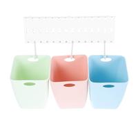 FOMIYES Set Cestini per Raccolta Differenziata a Parete, Contenitori Riciclabili Compatti in Plastica per Cucina, Pattumiera Multifunzionale Salvaspazio Installazione Semplice