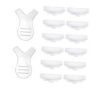 FOMIYES Set da 12 Dischetti in Silicone per Permanente Ciglia con 2 Spazzole Y Piegaciglia Resistenti, Strumenti per Trucco Ciglia Professionale per Uso Estetico e Domestico