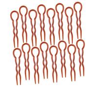 FOMIYES Set da 24 Bastoncini per Chioma a Forma a U in Plastica Sottile Marrone, Accessorio per Chignon Facile da Indossare Tutto Giorno, per Ragazze e Donne nella Vita Quotidiana