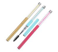 FOMIYES Set da 3 Pennelli per Mascara e Pettini per Sopracciglia in Fibra Chimica, Leggeri e Mini, per Uso Domestico in Negozio, Stile Assortito Colore Casuale