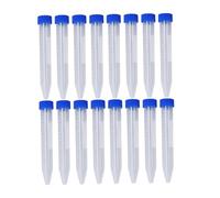 FOMIYES Set da 30 Provette Coniche da Centrifuga da 15 Ml con Tappo a Vite Contenitori Graduati per Analisi Cliniche e Test di Laboratorio Fondo Conico e Parete Liscia per Conservazione