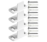 FOMIYES Set da 4 Guide per Porte Scorrevoli da Fienile in Plastica Resistenti Agli Urti, Guida a Pavimento Fermo Oscillante per Montaggio Stabile e Scorrimento Silenzioso