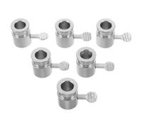 FOMIYES Set da 6 Manicotti Limite in Ferro Cromato per Barbecue a Gas, Accessori per Griglia Rotante da 12 Mm, Guaine Resistenti al Calore per Spiedini e Forchette, per Cottura Uniforme