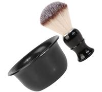 FOMIYES Set da Barba Uomo Pennello da Barba e Ciotola per Schiuma per Rasatura Professionale Portatile per Routine Quotidiana