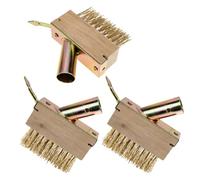 FOMIYES Set di 3 Spazzole Metalliche per Diserbo Manuale, Strumento di Rimozione Muschio e Erbacce per Vialetti Esterni, Testa Rigida in Acciaio Ramato Gancio Integrato per Giardinaggio