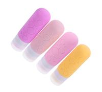 FOMIYES Set Di 4 Flaconi Vuoti Per Shampoo Da Viaggio Dispenser Per Lozione in Silicone A Prova Di Perdite Compatti Per Articoli Da Toeletta E Viaggi Di Lavoro