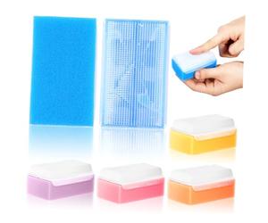 FOMIYES Set Di 5 Spazzole Per La Pulizia Del Cuoio Capelluto Dei Neonati Spazzola Per Il Bagno E Spugna Per L'educazione Tatto Precoce