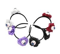 FOMIYES Set Di Copricapi Horror Per Cosplay 4 Pezzi Leggeri Con Cerchietti Oculari Per Halloween E Dettagli Rosa.