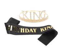 FOMIYES Set Di Corone Da Compleanno Per Uomo Elegante Copricapo Con Strass Accessori Per Cosplay Perfetto Per I Balli Di Fine Anno