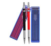 FOMIYES Set Matite Meccaniche da Carpentiere 2 MM con Ricariche Nere e Rosse Matita Multiuso Automatica Portatile per Disegni di Falegnameria Professionale e Marcature Precise per Uso