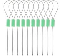 FOMIYES Sigillo per Cavi Autobloccante in Acciaio Rivestito ABS Fascette di Sicurezza Regolabili per Container e Trasporti Set da 10 Pezzi Antimanomissione Verde