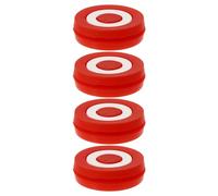 FOMIYES Smorzatori per Racchette da Tennis in Silicone 4 Pezzi Rosso Ammortizzatore di Vibrazioni per Riduzione Gomito del Tennista e Comfort Durante Gioco