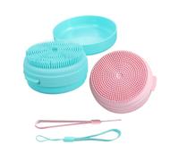 FOMIYES Spazzola Corpo in Silicone 2 Pezzi Gancio Appendino e Contenitore Sapone Per Viaggi e Uso Quotidiano