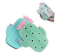 FOMIYES Spazzola Doccia Cactus in Silicone Alimentare Esfoliante Morbida e Spazzola Schiena Antiscivolo per Pulizia Profonda e Massaggio