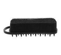 FOMIYES Spazzola per Corpo in Silicone Nero a Due Facce Setole Morbide per Pulizia della Pelle e Rimozione Cellule Morte, la Doccia e Cura della Barba Maschile