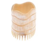 FOMIYES Spazzola Per La Pulizia Dei Chioma e Massaggio Cuoio Capelluto in Corno Di Yak, Denti Fini, Leggera e Portatile, Stimola La Circolazione e Adatta Per Shampoo Quotidiano