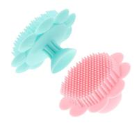 FOMIYES Spazzola per Lavare i Capelli in Silicone 2 Pezzi Massaggiatore per Cuoio Capelluto Morbido e Facile da Tenere la Pulizia Delicata nel Bagno di Ragazzo Ragazza