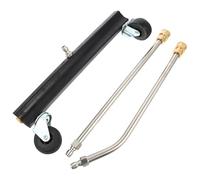FOMIYES Spazzola per Pulizia Carrello ad Alta Pressione, Pulitore Sottoscocca Veicolo, Acciaio Inox e Ottone, Nero, Attacco Rapido 1/4, per Pulizia sotto Auto e Pavimento