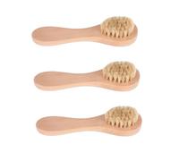 FOMIYES Spazzola Per Viso Naturale in Legno 3 Pezzi Set Setole Morbide Per Massaggio e Pulizia Profonda Da Viaggio Per Esfoliazione e Cura Quotidiana Della Pelle