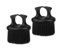 FOMIYES Spazzola Portatile Per Barba e Chioma Da Uomo 2 Pezzi Setole Morbide Pulizia Efficiente Design Ad Anello Antiscivolo Per Barbiere e Cura Professionale Della Barba