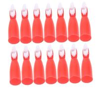 FOMIYES Spazzolino da Denti Portatile Copertura a Dito Rosso in Plastica, 20 Pezzi, Design Compatto per Centri di Detenzione e Prigioni