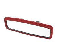 FOMIYES Specchio Retrovisore Interno per Auto Strass e Cristalli, Angolo di Visione Ampio, Materiale Vetro e Plastica, Design Bling Rosso per Interni Auto e Camion