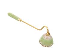 FOMIYES Spegnicandela Vintage in Metallo Smaltato Verde Manico, Estintore Sicuro ed Efficiente per Lampade a Olio e Tea Light, Design Elegante e Decorativo