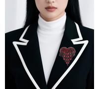 FOMIYES Spilla Cuore con Strass Scintillanti Spilla con Ciondolo Pendente in Metallo Resistente Accessorio da Sposa per Abito Formale o Regalo per Festa degli Innamorati