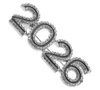 FOMIYES Spilla Donna Strass 2026 Cavallo Argentata, Spilla da Cerimonia e Capodanno Cinese, Accessorio Decorativo per Sciarpa e Borsa, Regalo Portafortuna per Donne