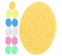 FOMIYES Spugne Ovali Per Viso Set Da 12 Pezzi, Spugne Compresse Esfolianti Per Pulizia Profonda Dei Pori, Spugnetta Struccante Da Applicare a Mano Per Donne e Ragazze