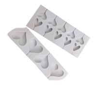FOMIYES Stampi per Lecca-lecca in Silicone a Forma di Cuore 2 Pezzi, Set di Stampi per Cioccolato e Dolci Riutilizzabili, Resistenti e Flessibili, Adatti per Dolci Fai-da-te e Cottura