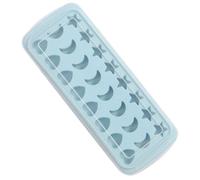 FOMIYES Stampo Ghiaccio in Silicone Alimentare Scomparti con Forme Stelle Mezzaluna Cuore Colore Celeste per Cubetti di Ghiaccio Dolci Gelatine e Pudding