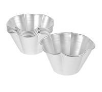 FOMIYES Stampo per Dolci in Lega di Alluminio 6 Pezzi, Teglia per Muffin Mini a Sei Petali, Tortiera in Metallo per Budini e Dessert, Uso Cucina Domestica